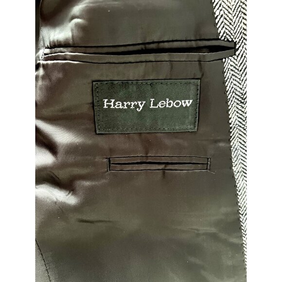 Harry Lebow 100% Silk Sz 41R Herringbone 2-Button Sport Coat Blazer Jacket Korea - Picture 4 of 16